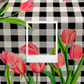 Black Plaid Tulip Table Runner