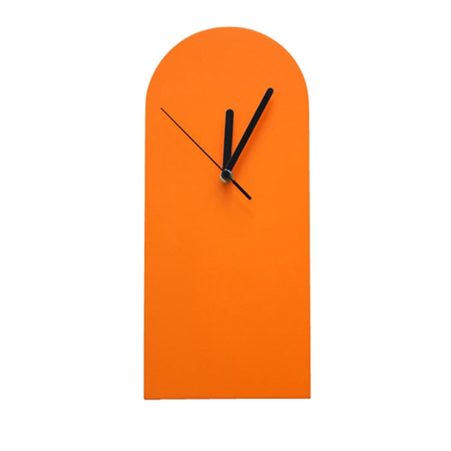Orange Arch Wood Wall Clock