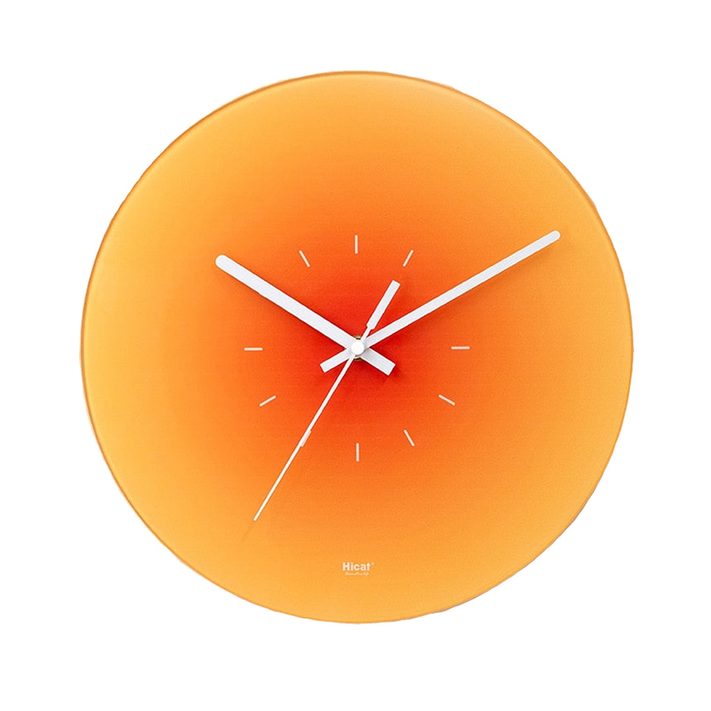Reloj De Pared Naranja Con Línea Sunset