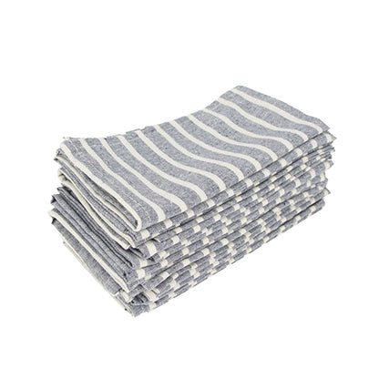 Navy Blue Stripes Napkin Set