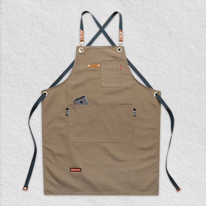 Brown Apron With Pockets