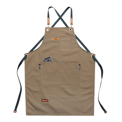 Brown Apron With Pockets