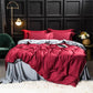 Red Silk Bedding Set