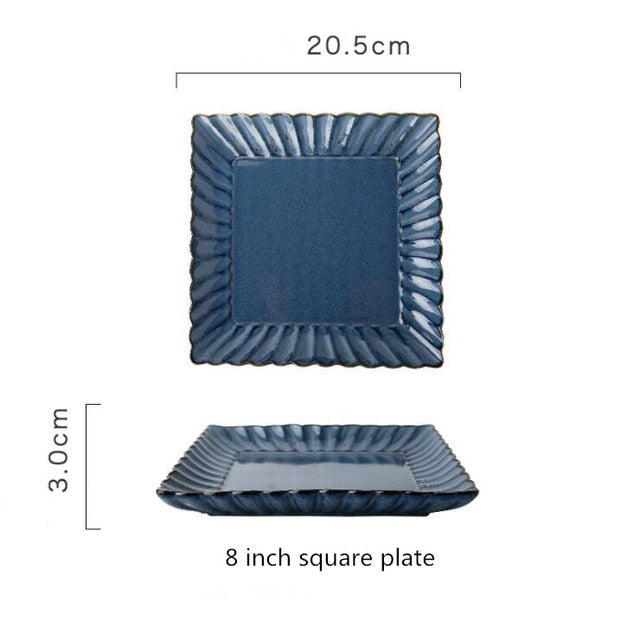 Blue Petal Plates