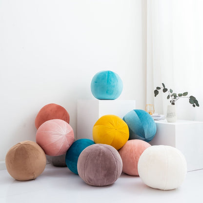 Round Velvet Pillows