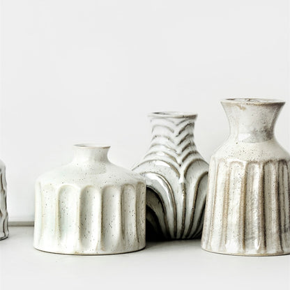 Raw White Vases