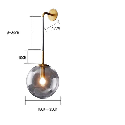 Ball Glass Drop Wall Lamp