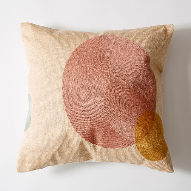 Beige Dot Peach Cushion Cover