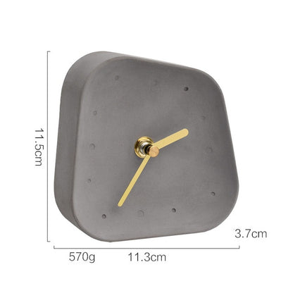 Cement Table Clock