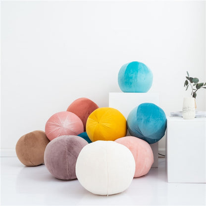 Round Velvet Pillows