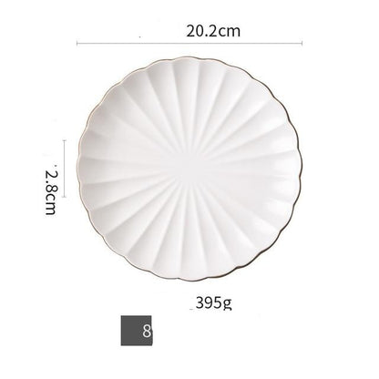 Floral White Tableware Plates