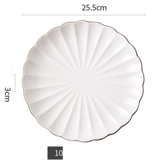 Floral White Tableware Plates