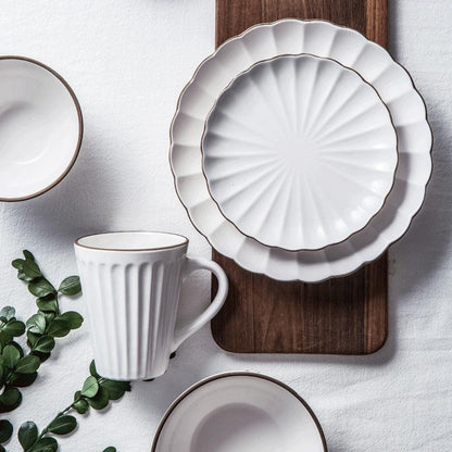 Floral White Tableware Plates