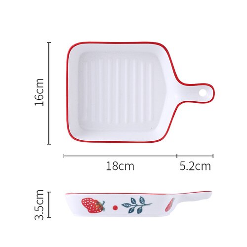 Strawberry Red Baking Plate Tray