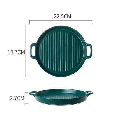 Green Round Baking Tray