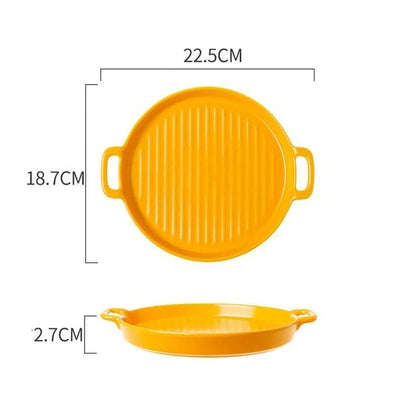 Yellow Round Baking Tray