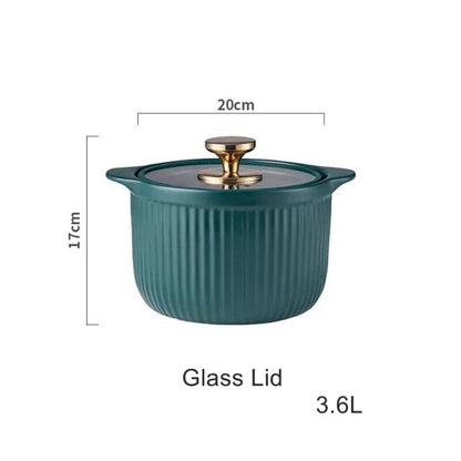 Green Ceramic Cooking Pot