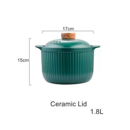 Green Ceramic Cooking Pot