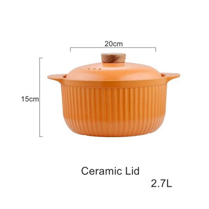 Orange Ceramic Cooking Pot