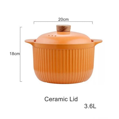 Orange Ceramic Cooking Pot