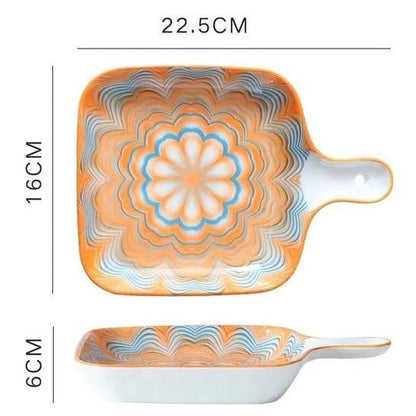 Orange 70s Baking Plates Tray