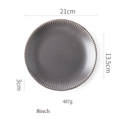 Pulverized Gray Plates Set