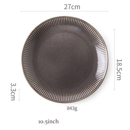 Pulverized Gray Plates Set