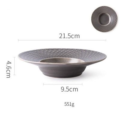 Pulverized Gray Plates Set