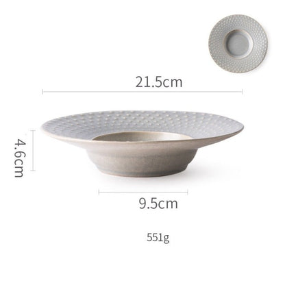 Pulverized Gray Plates Set