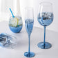 Starry Blue Champagne Flutes