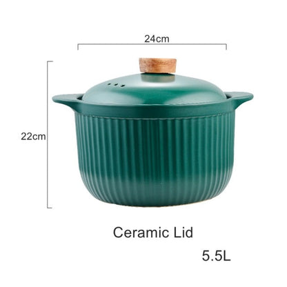 Green Ceramic Cooking Pot