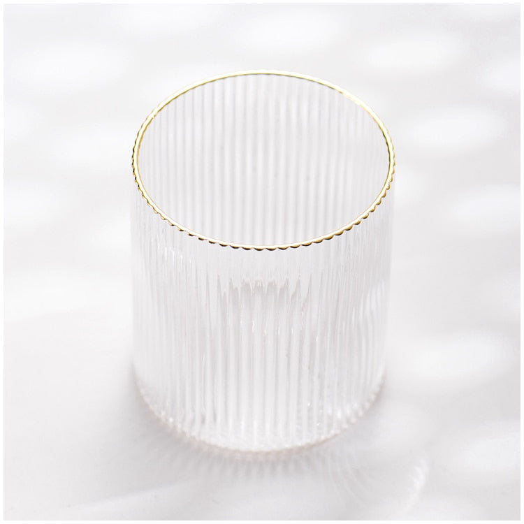 Gold Inlay Stripes Glass