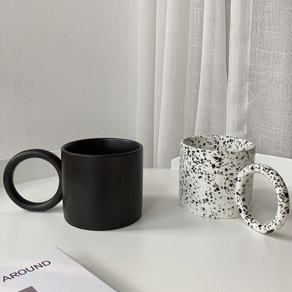 Black White Ring Mugs