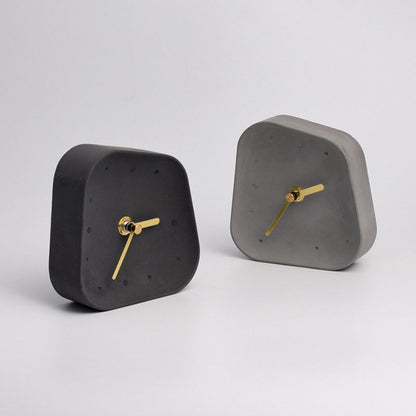 Cement Table Clock