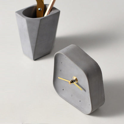 Cement Table Clock