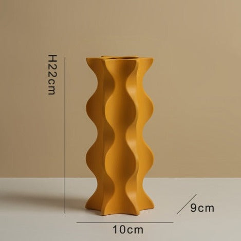 Orange Art Wave Vase