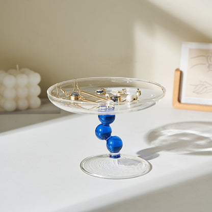 Blue Dot Glass Tray