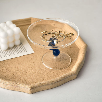 Blue Dot Glass Tray