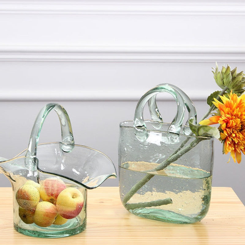 Glass Bag Vase