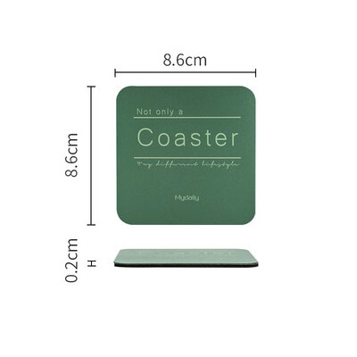 Green Metal Colors Coasters