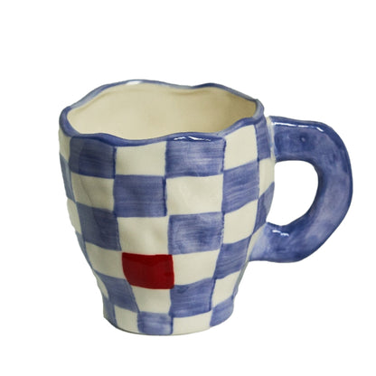 Taza Cuadros Morados