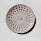 Red Floral White Dinner Plates