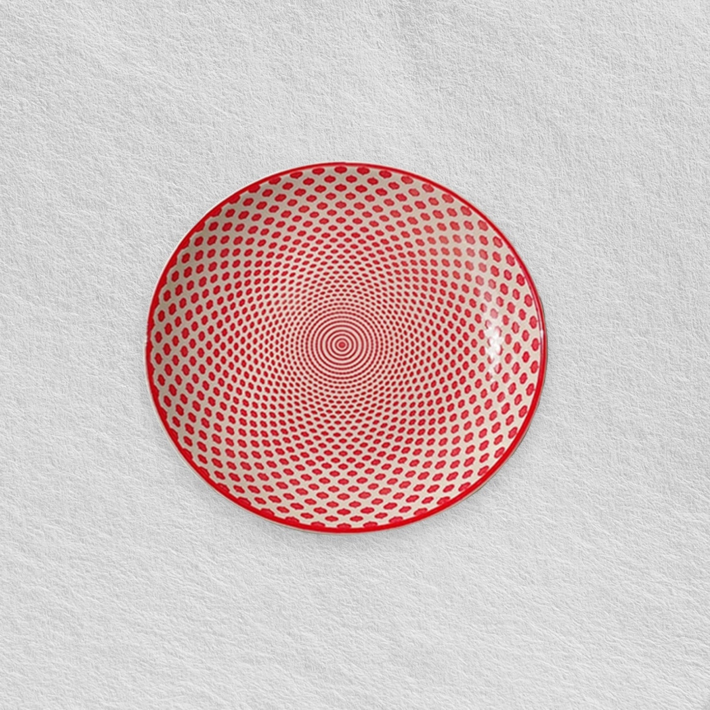 Red Pattern Dinner Plates