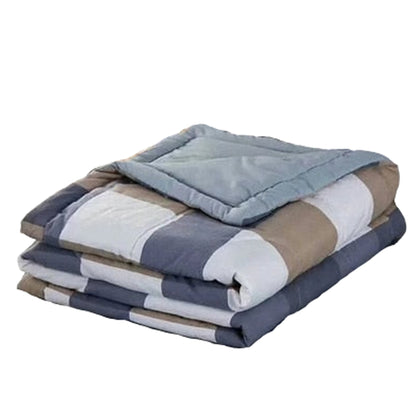 Blue White Stripes Bedspread