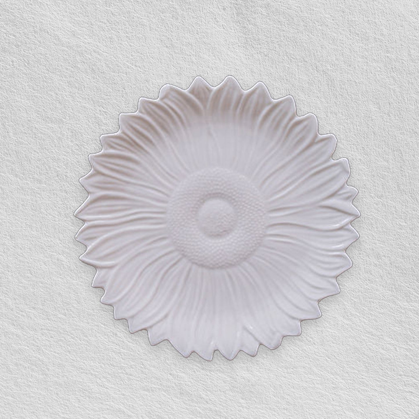 Sunflower White Embossed Plates
