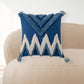 Blue Tassels Cushion Cover