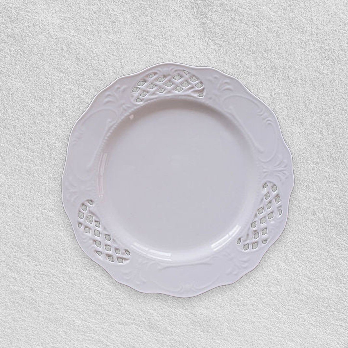 White Dot Hollow Embossed Plates