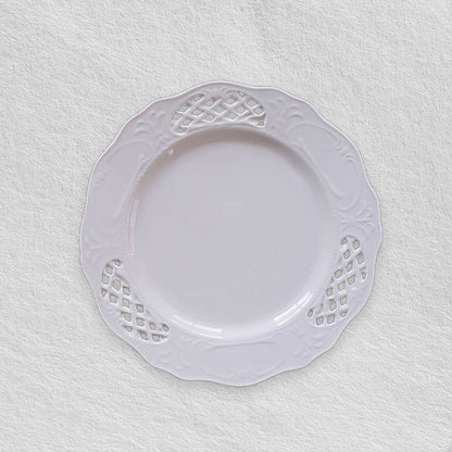 White Dot Hollow Embossed Plates