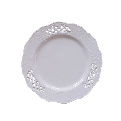 White Dot Hollow Embossed Plates