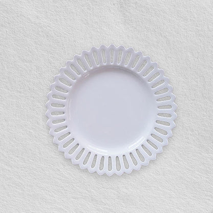 White Hollow Embossed Plates